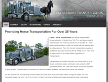 Tablet Screenshot of lukenshorsetransport.com
